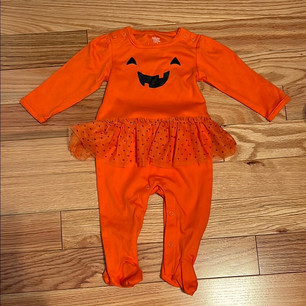 🆕 Carters Halloween 🎃 jack-o’-lantern tulle onesie